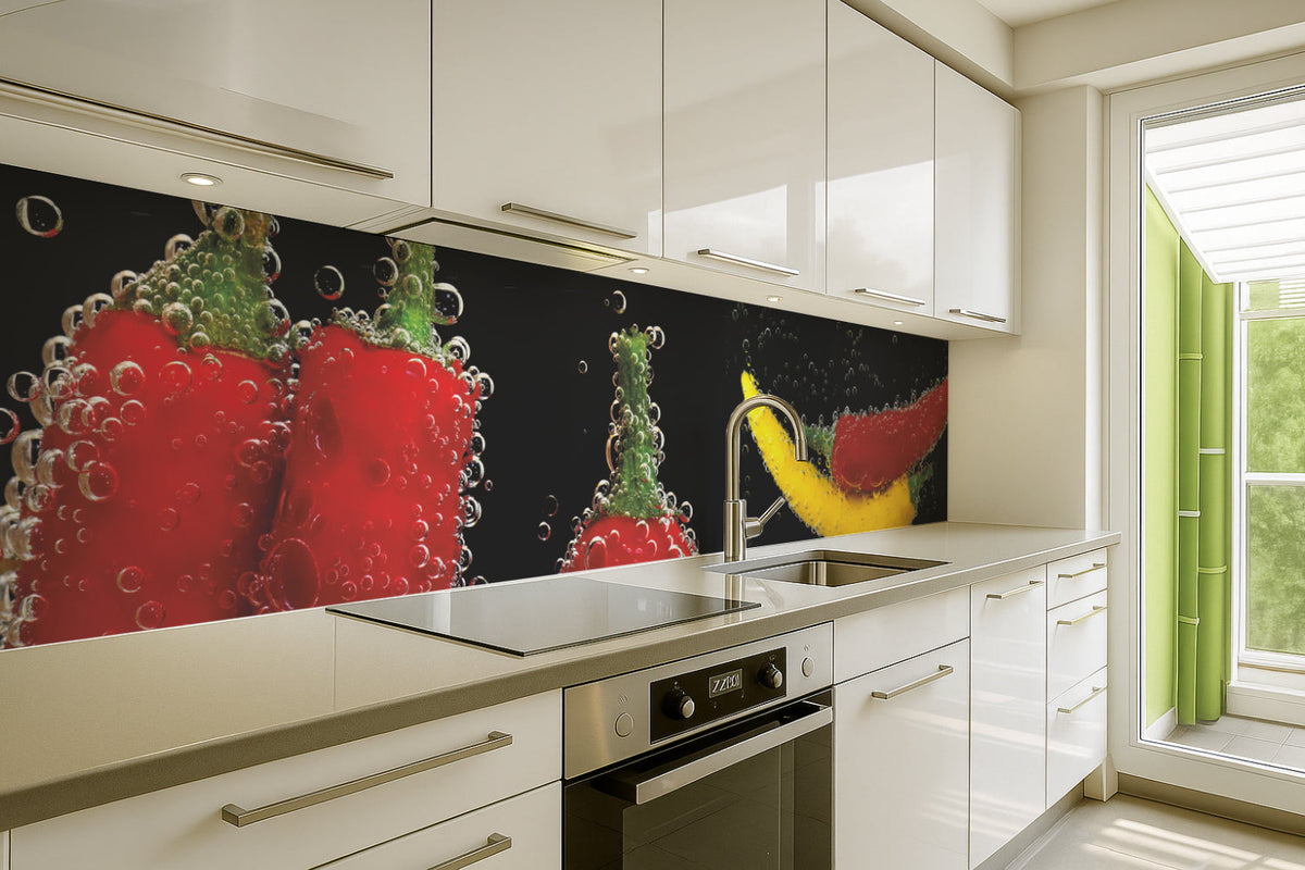 Küchenrückwand Rote & Gelbe Chili