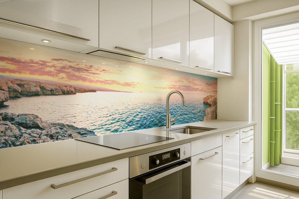 Küchenrückwand Sonnenuntergang am Meer