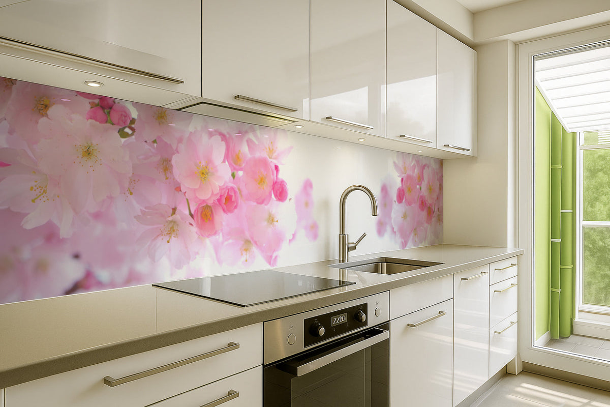 Küchenrückwand Japanische Kirschblüten