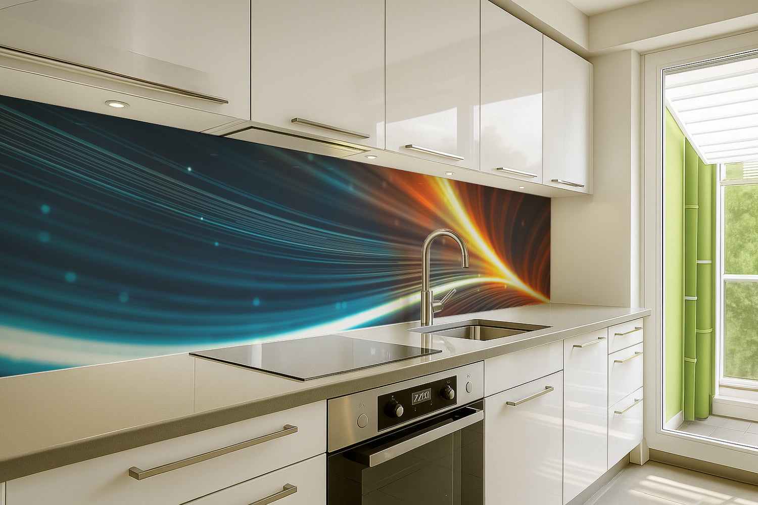 Küchenrückwand Abstraktes Lichtspiel