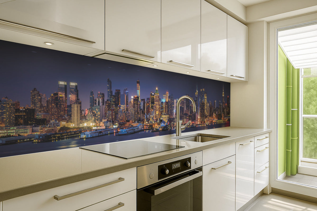 Küchenrückwand Metropole bei Nacht