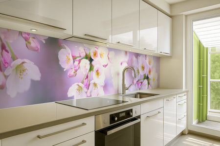 Küchenrückwand Kirschblüten