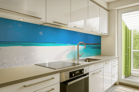Küchenrückwand Traumstrand & türkisblaues Meer