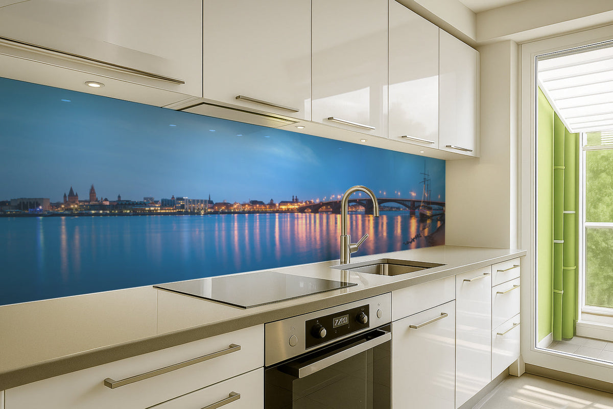 Küchenrückwand Brücke über dem Fluss