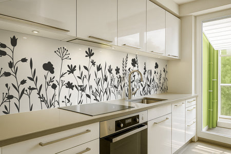 Küchenrückwand Minimal Art Blumen