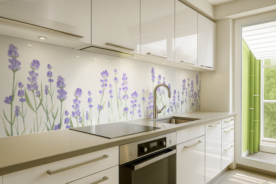 Küchenrückwand Lavendel Blüten