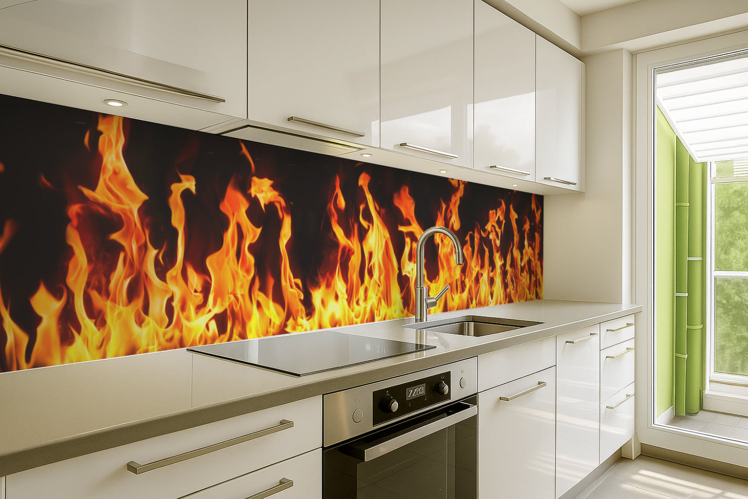 Küchenrückwand Feuer Flammen