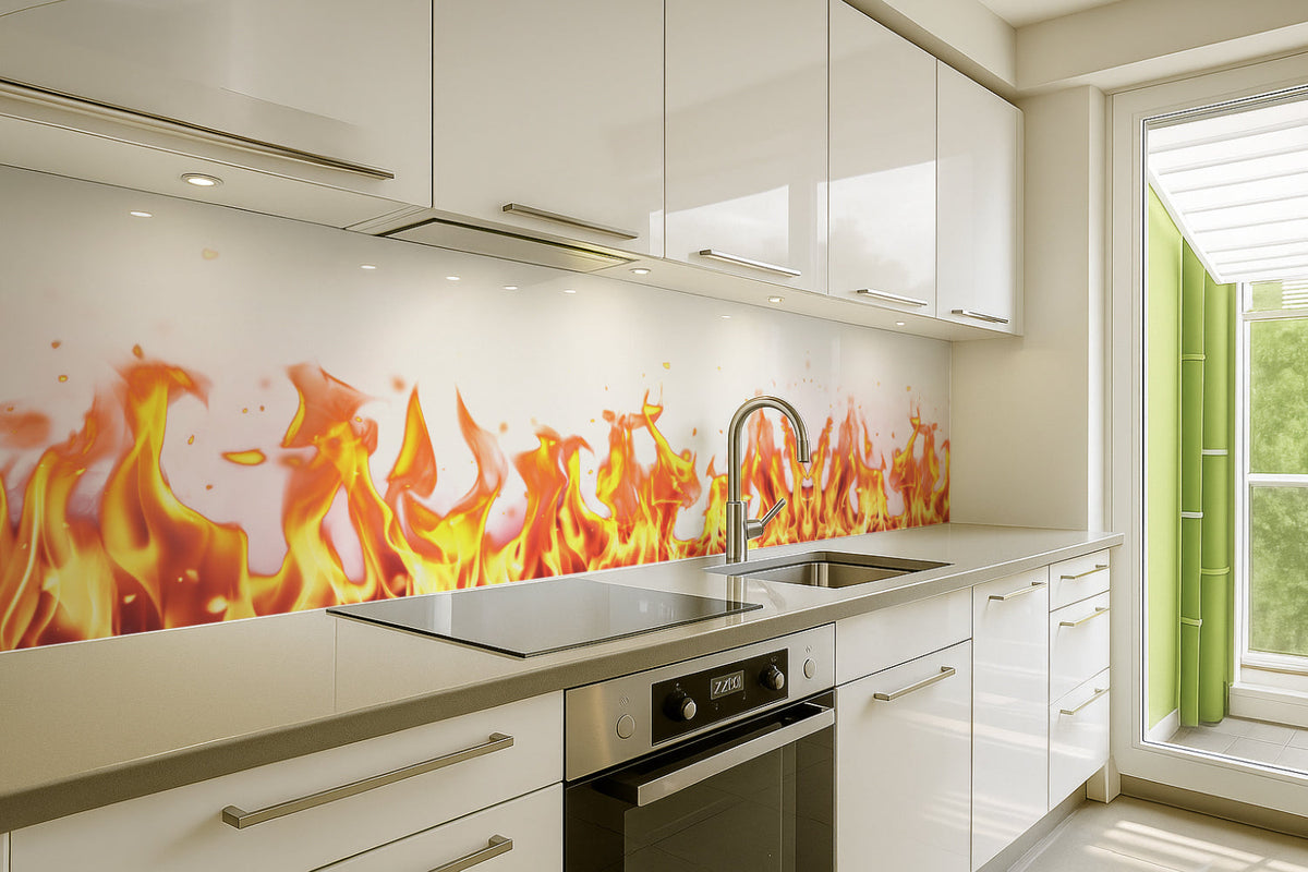 Küchenrückwand Feuer Flammen Design
