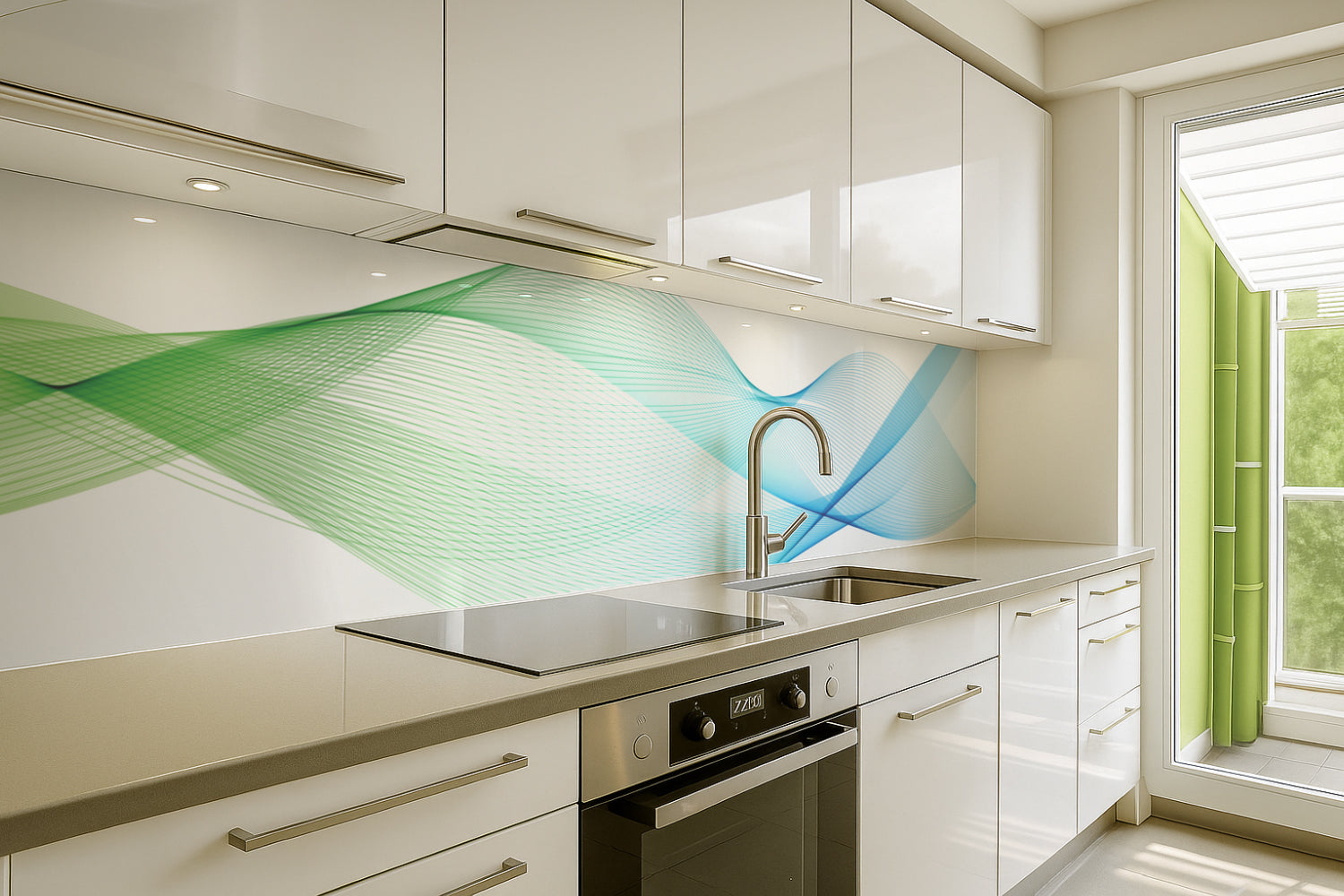 Küchenrückwand Abstrakte Wellen