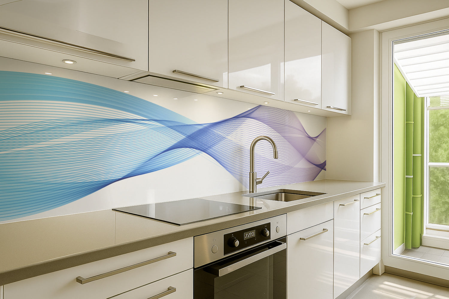 Küchenrückwand Linien Design