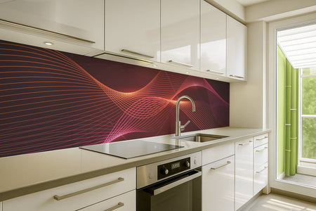 Küchenrückwand Modern Abstrakt Wellen