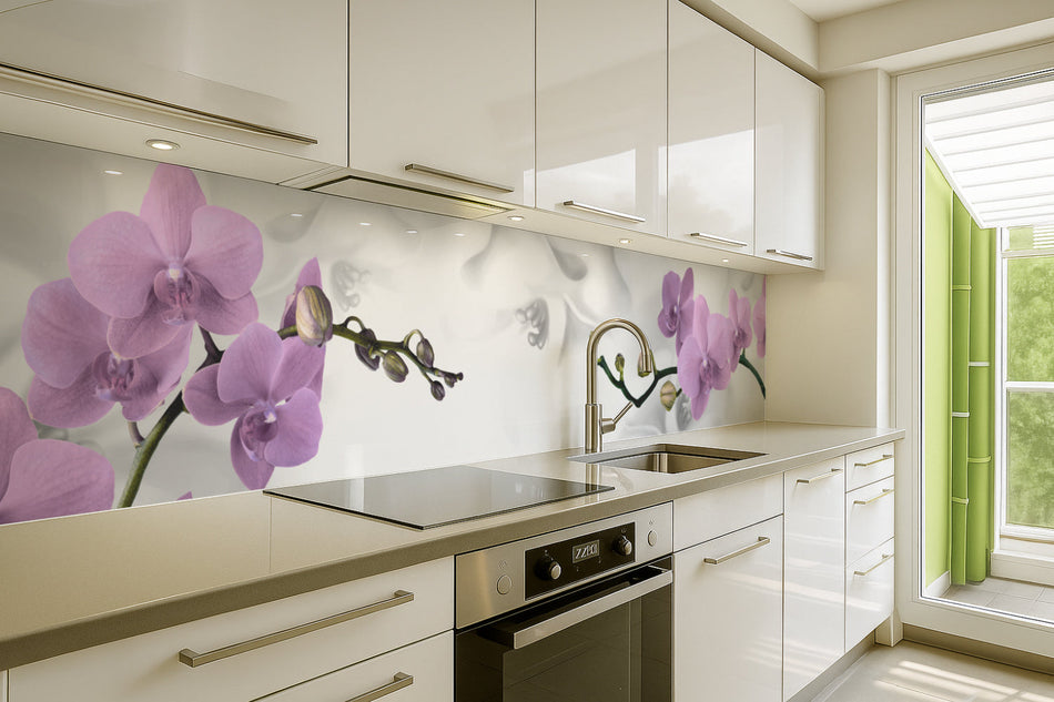 Küchenrückwand Orchidee Lila Design