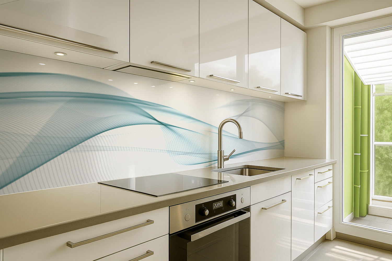 Küchenrückwand Abstrakt Linien Design