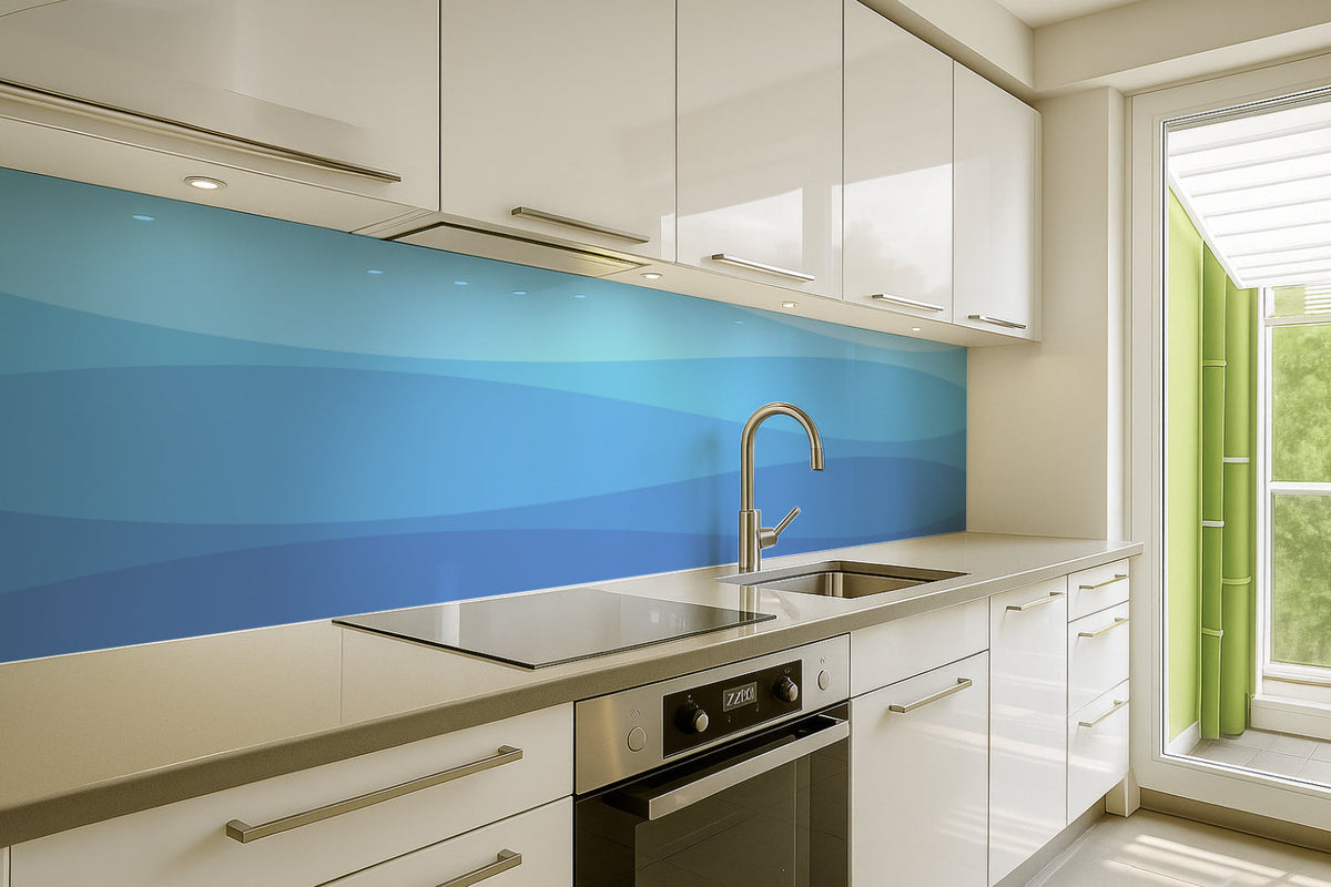 Küchenrückwand Sanfte Blautöne Design