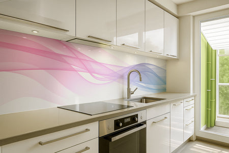 Küchenrückwand Pastell Wellenmuster