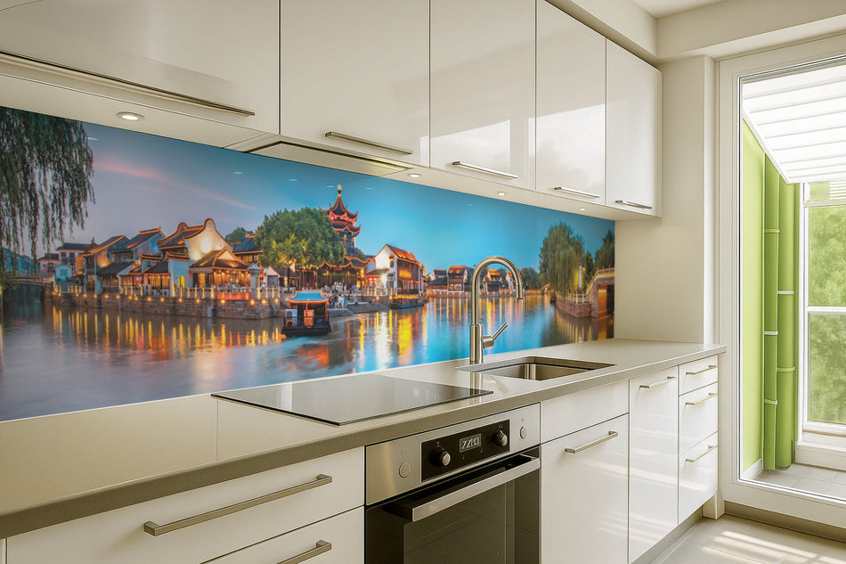 Küchenrückwand China Nachtansicht