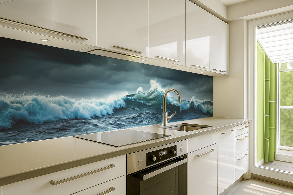 Küchenrückwand Sturm über dem Ozean