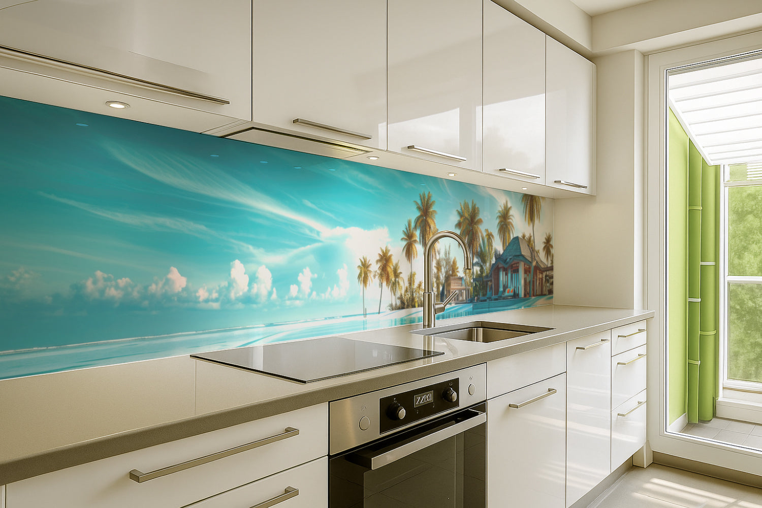 Küchenrückwand Palmenstrand