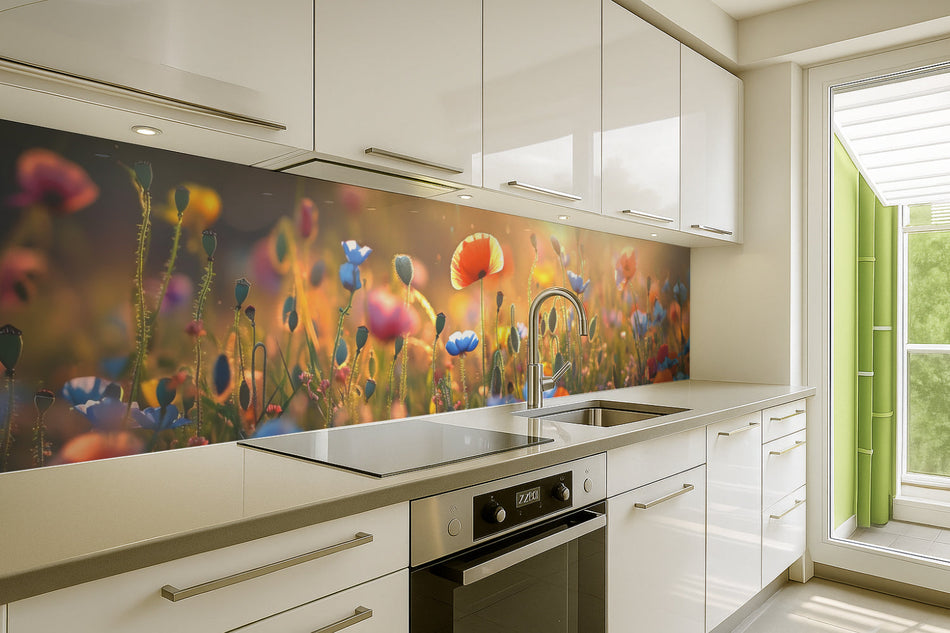 Küchenrückwand Sommerliche Wildblumen