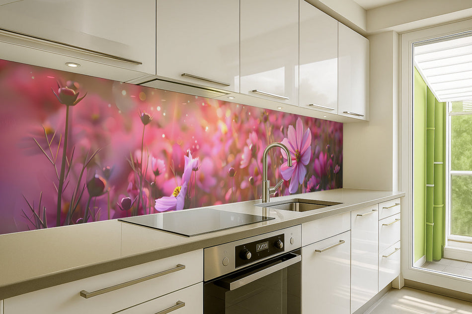 Küchenrückwand Blumenfeld