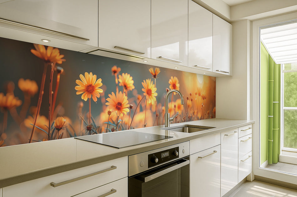 Küchenrückwand Sommerblumen