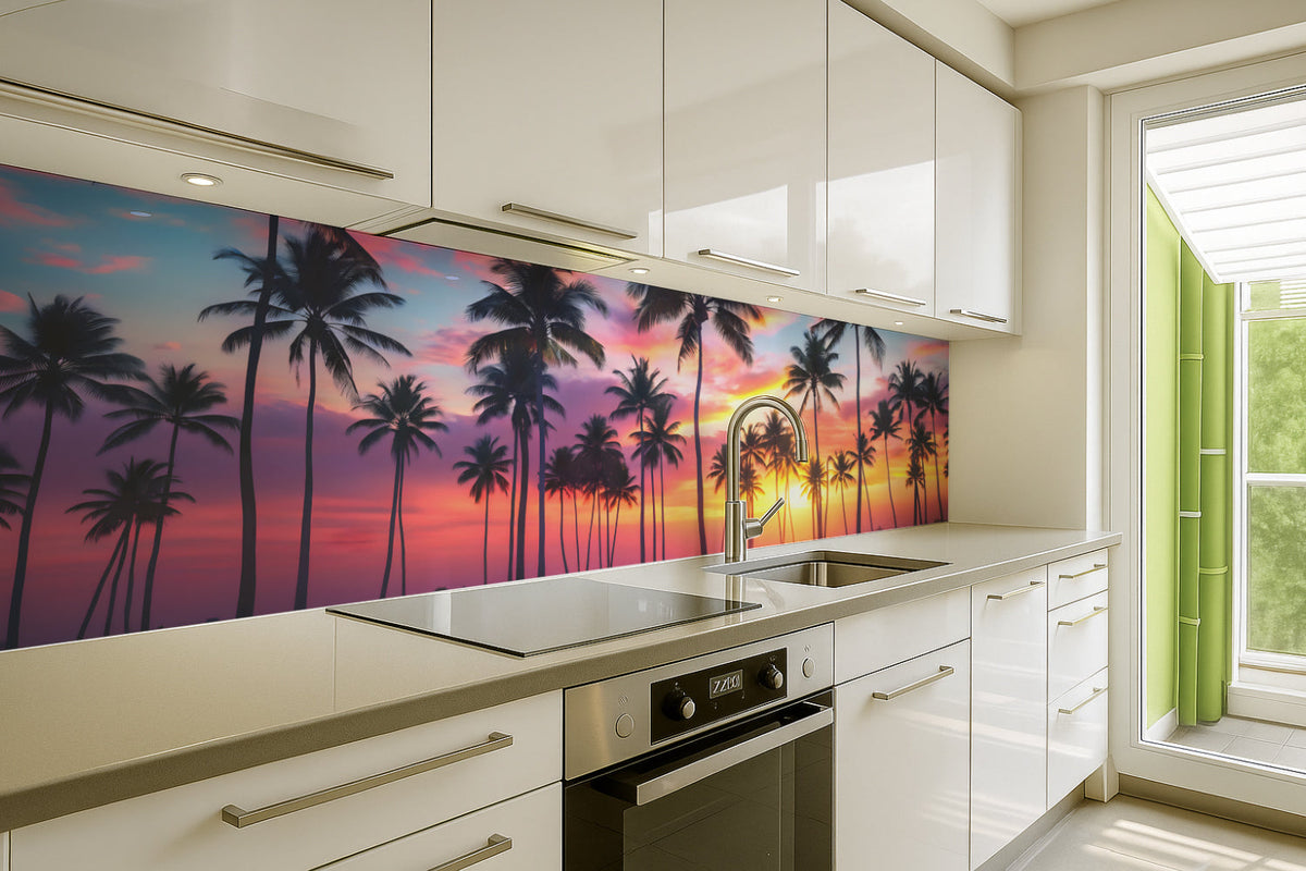 Küchenrückwand Tropischer Sonnenuntergang