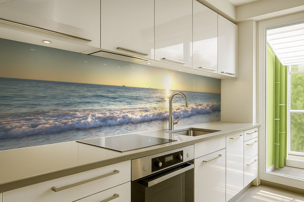 Küchenrückwand Strand und Meerblick