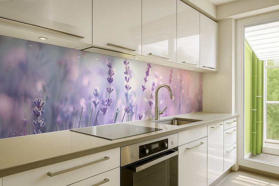 Küchenrückwand Blumenmotiv Lavendel