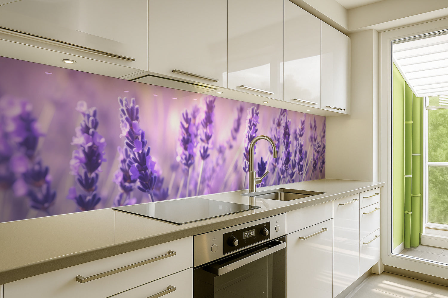 Küchenrückwand Lavendelfeld
