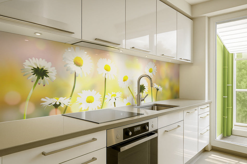 Küchenrückwand Gänseblümchen
