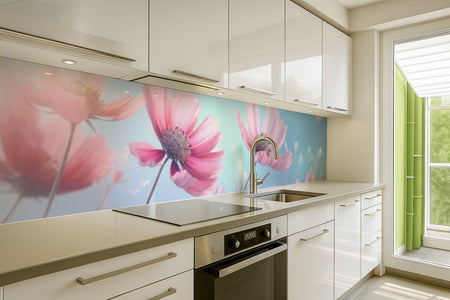 Küchenrückwand Rosa Blüten