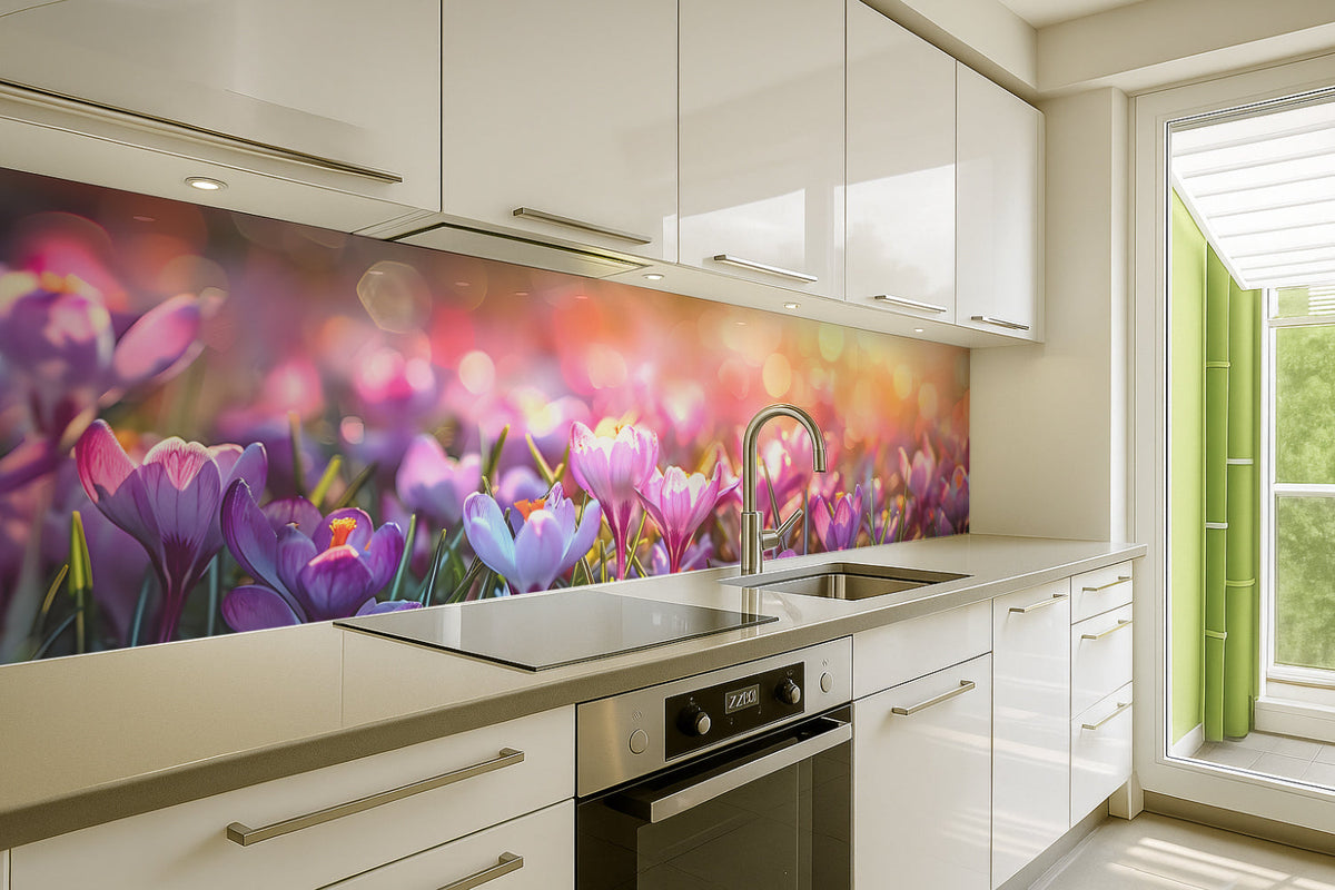 Küchenrückwand Frühlingsblumen