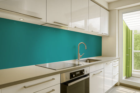 Küchenrückwand Einfarbig RAL 5021 (Wasserblau)