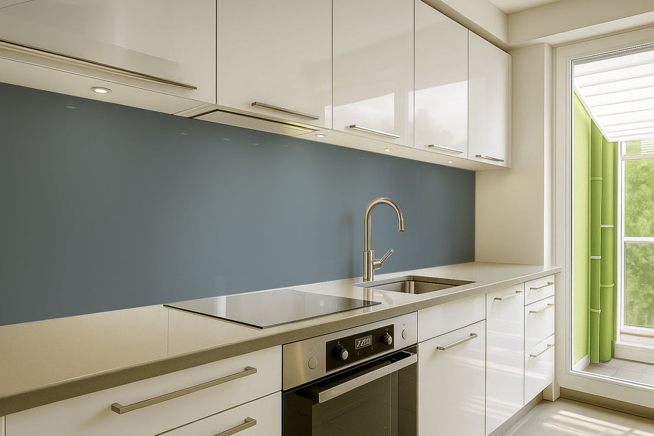 Spritzschutz Küche Einfarbig RAL 7031 Blaugrau