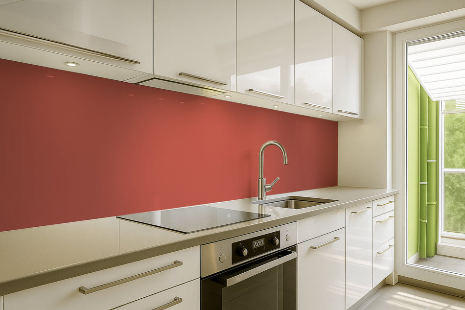 Spritzschutz Küche Einfarbig RAL 3013 Tomatenrot