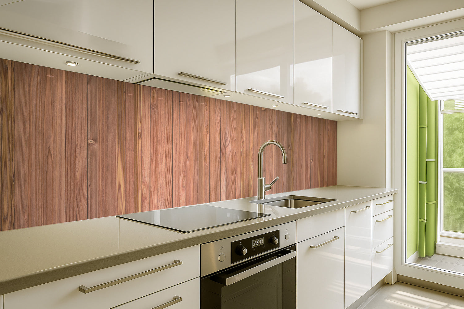 Spritzschutz Küche Holzoptik