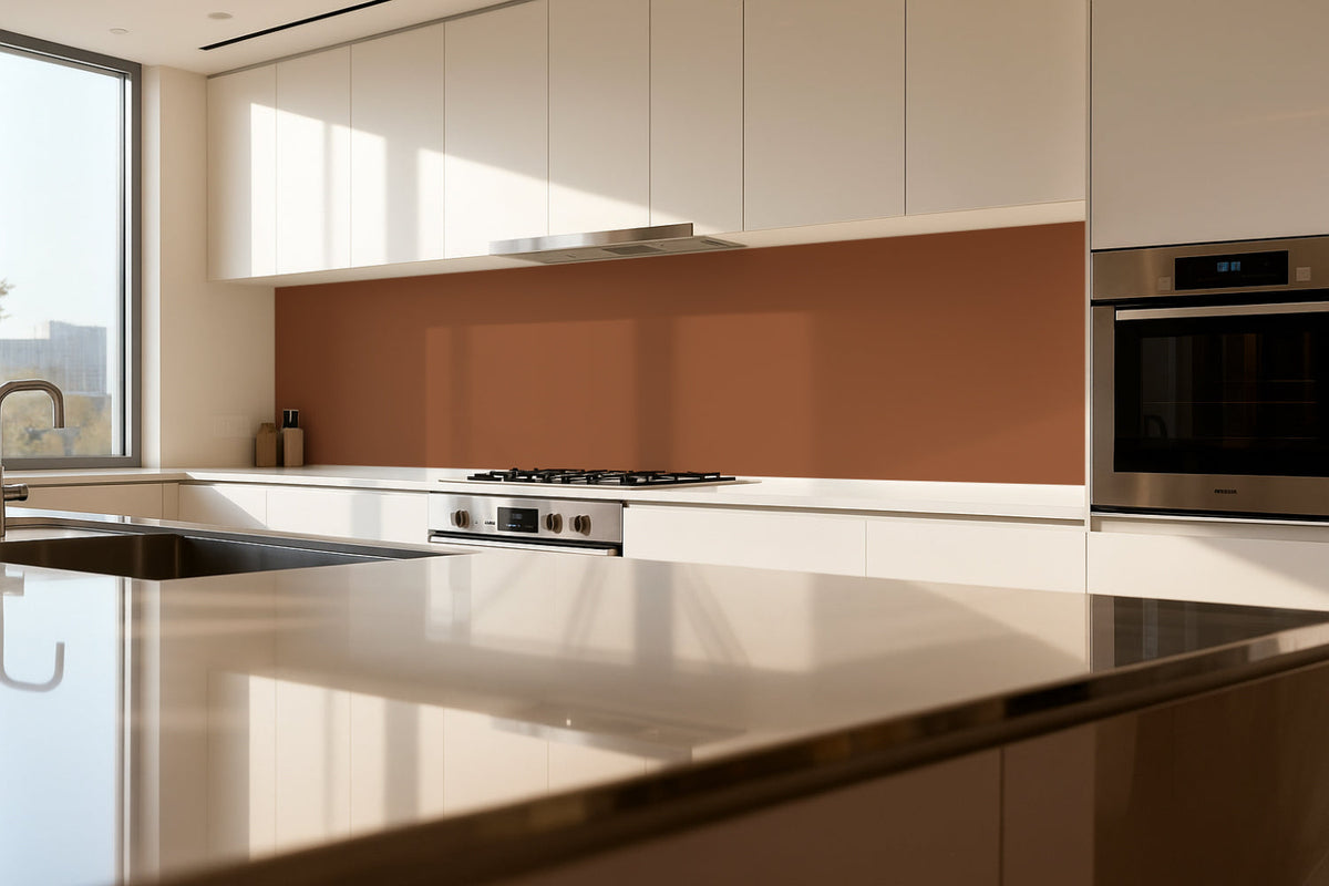 Spritzschutz Küche Einfarbig RAL 2013 Perlorange