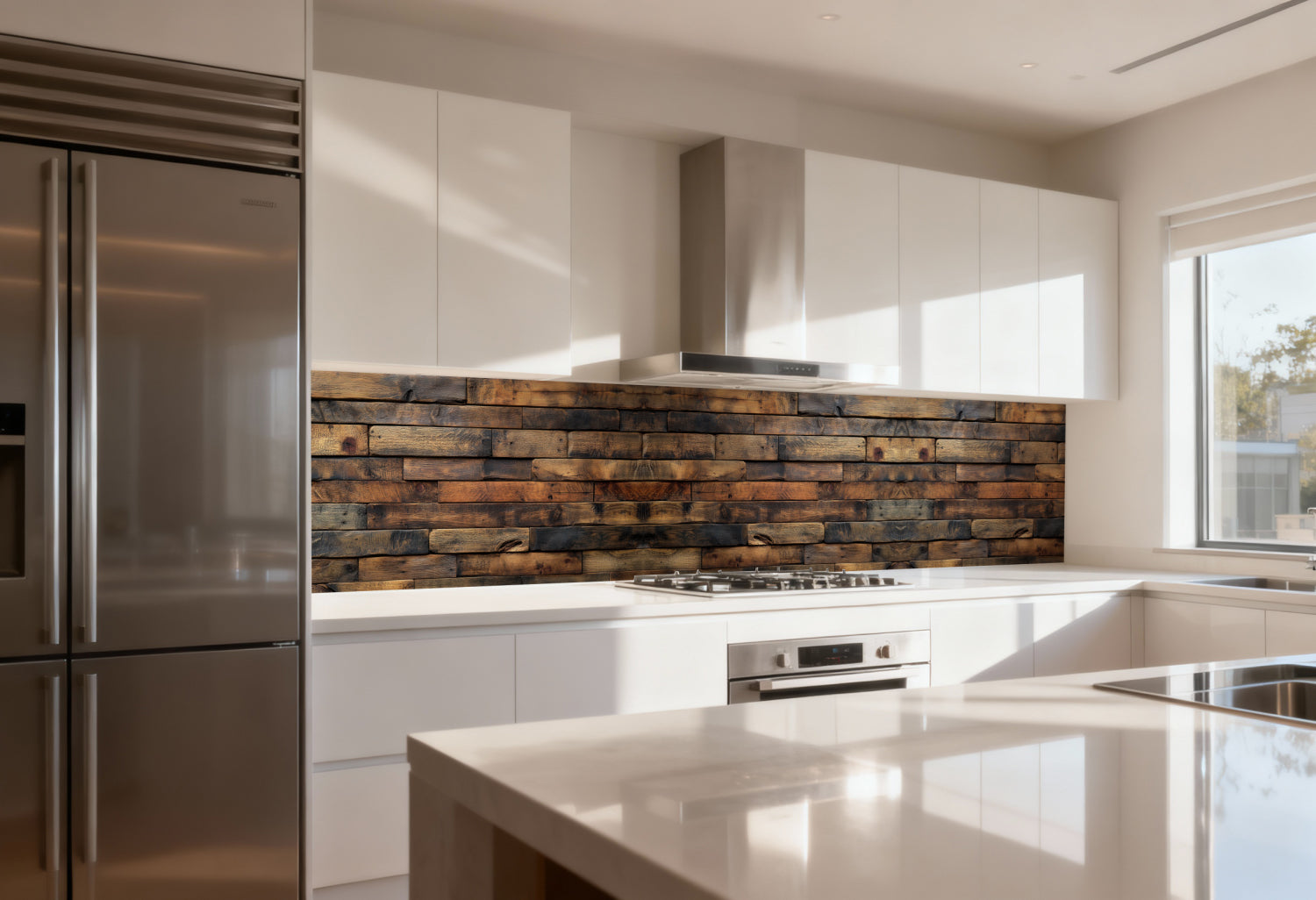 Küchenrückwand Holzoptik