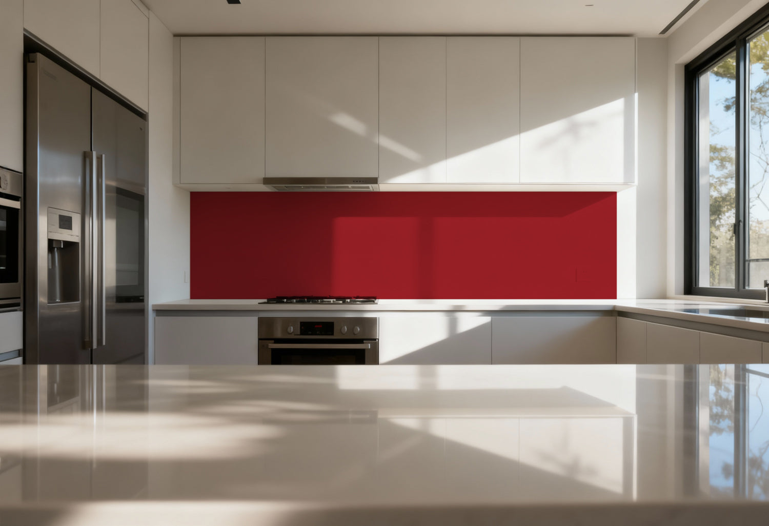 Spritzschutz Küche Einfarbig RAL 3001 Signalrot