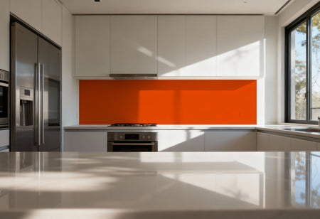 Spritzschutz Küche Einfarbig RAL 2008 Hellrotorange
