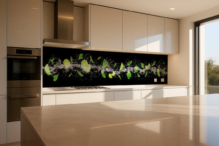 Küchenrückwand Limette Minze