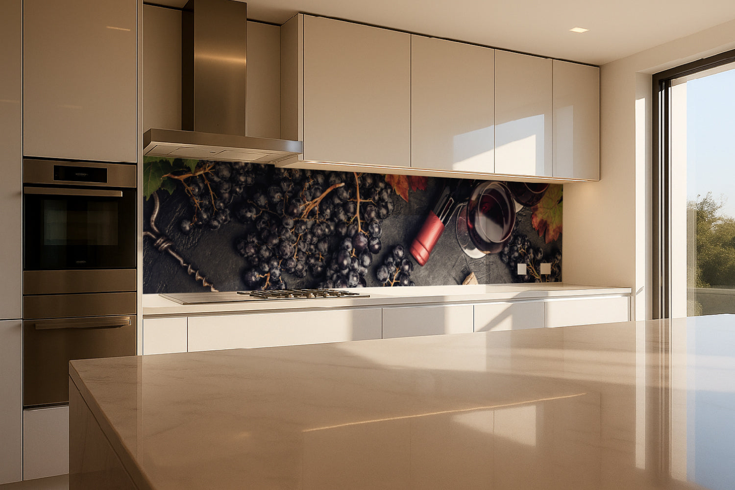 Küchenrückwand Wein & Trauben
