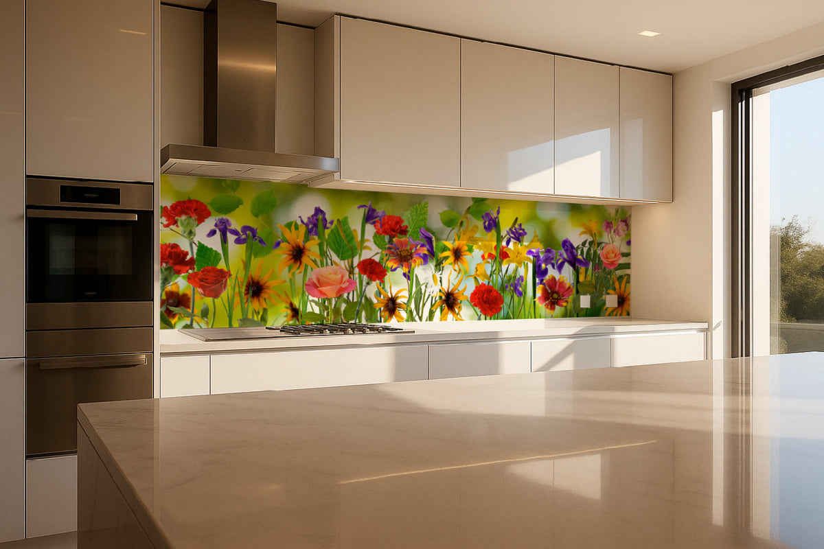 Küchenrückwand Frühlingsblumen