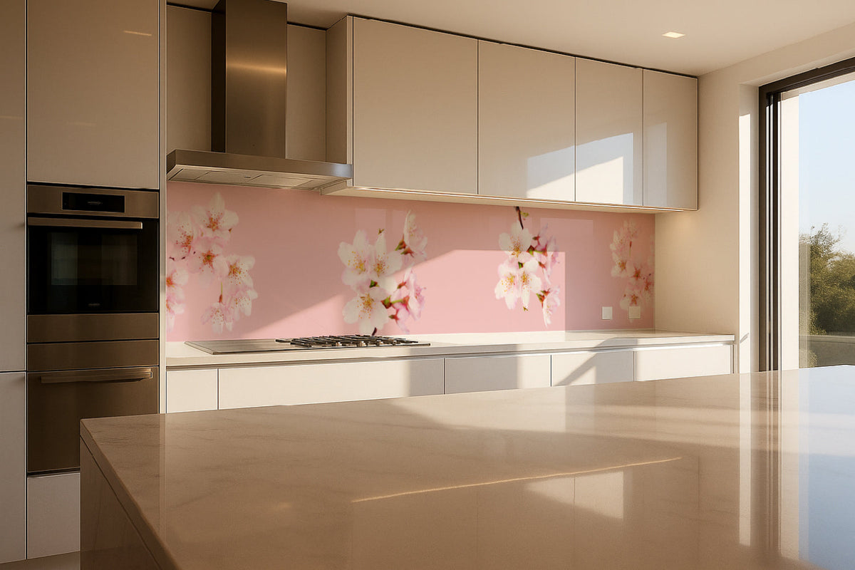 Küchenrückwand Kirschblüten Rosa