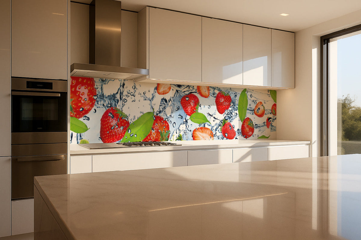 Küchenrückwand Erdbeeren Splash