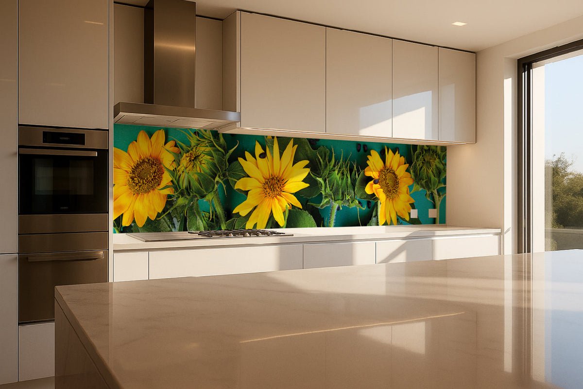 Küchenrückwand Sommerblumen Gelb