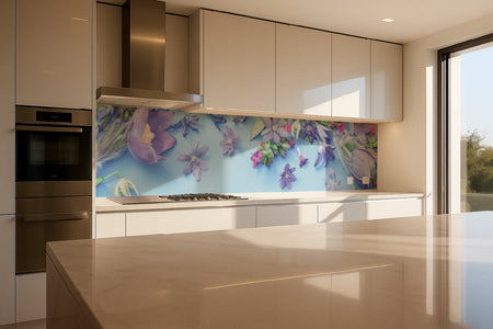 Küchenrückwand Zarte Blüten