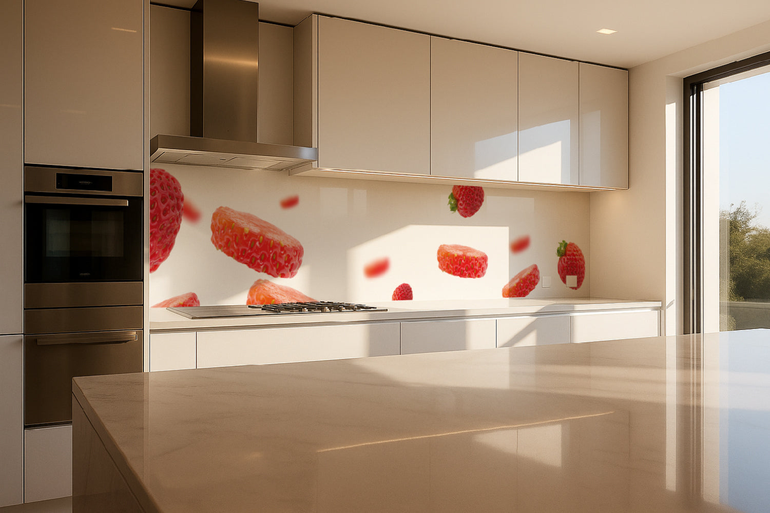 Küchenrückwand Frische Erdbeeren