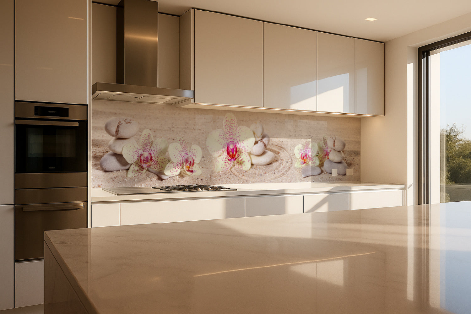 Küchenrückwand Wellness Orchideen