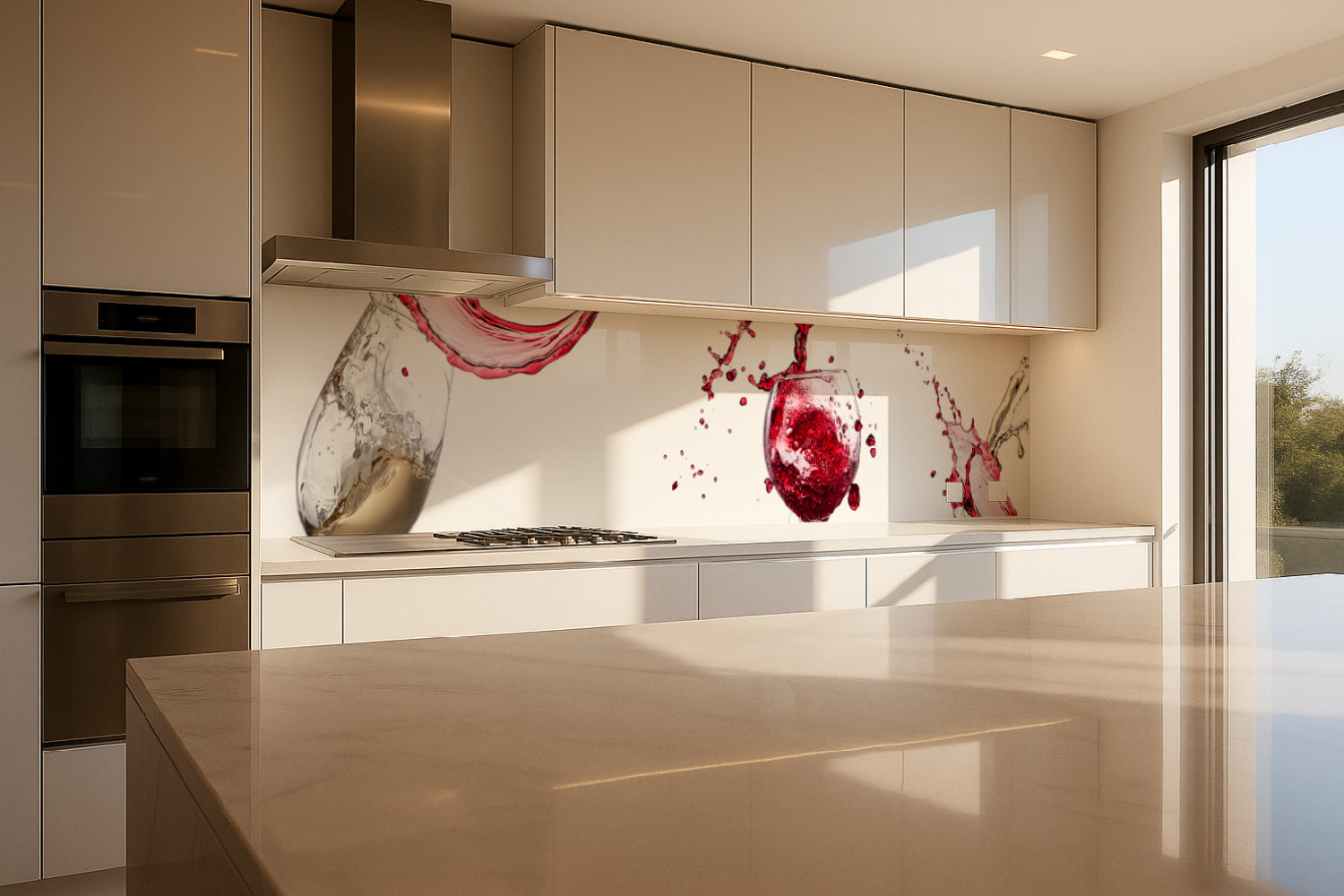 Küchenrückwand Wein Splash